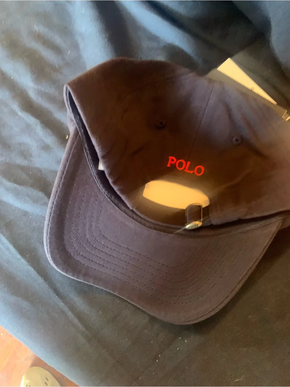 Ralph Lauren Navy Cap with Red Polo Pony